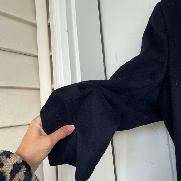 Vintage Kristen Blake Blue 100% Wool Full Length Duster Peacoat Overcoat size 8 - Picture 6 of 13